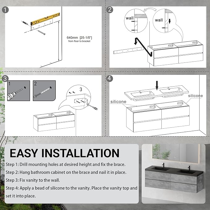72" Floating Bathroom Vanity - Image 9