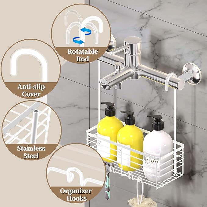 DELLAN Hanging Shower Caddy, Shower Rack Hanging - Image 6