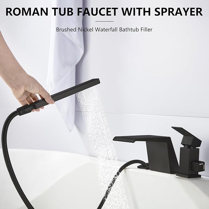 LIWEIKE Black Roman Tub Faucet - Image 9
