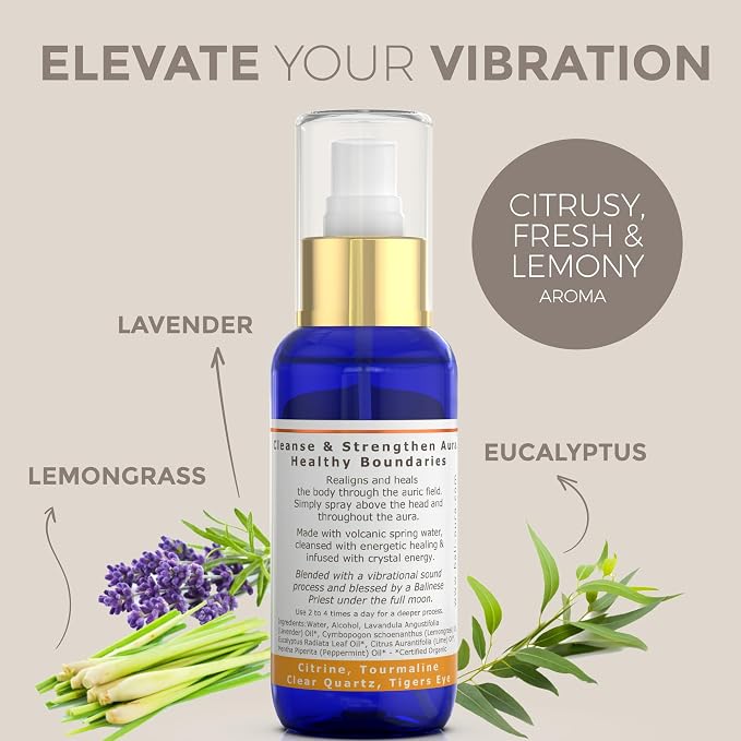 BALIPURA - Protection Crystal Aura Spray - Lavender and Lemongrass Essential - Image 3