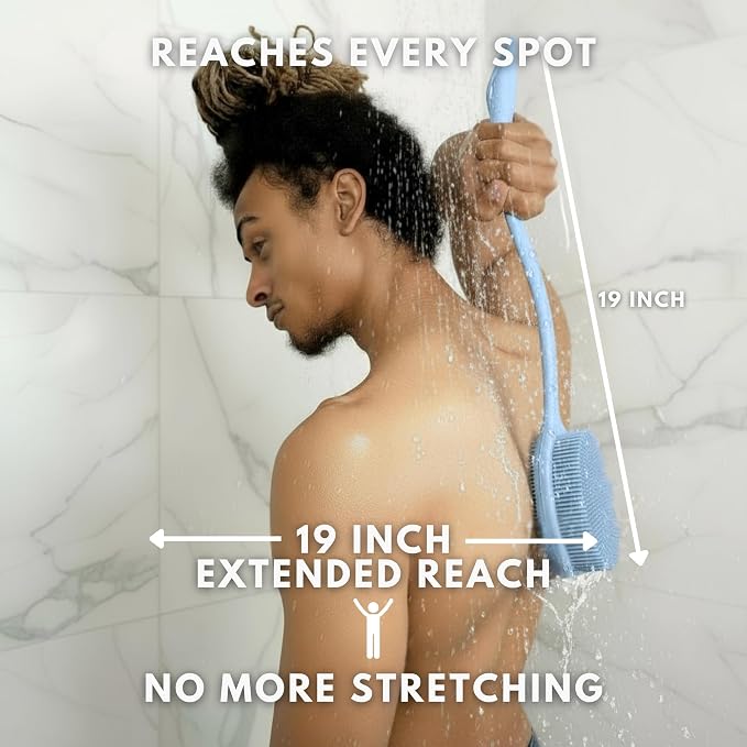 Long Handle Back Scrubber for Shower - Image 2