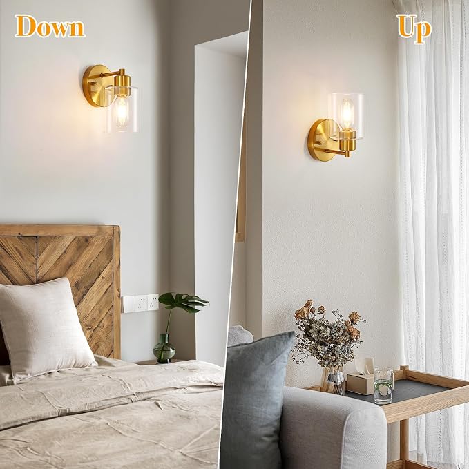 Brushed Gold Wall Sconce - Image 9