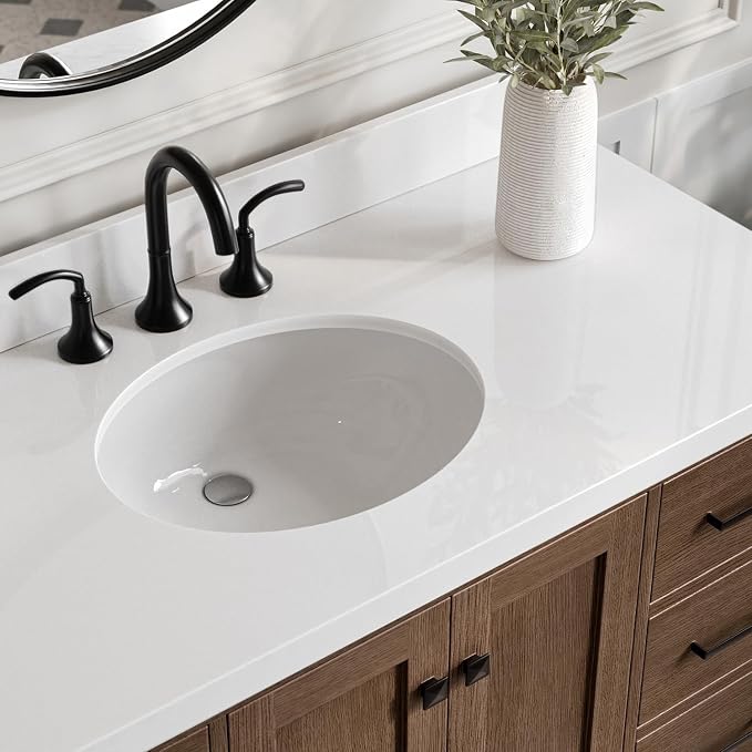 ARIEL Cambridge 49 Inch Single Oval Sink Bathroom Vanity - Image 3