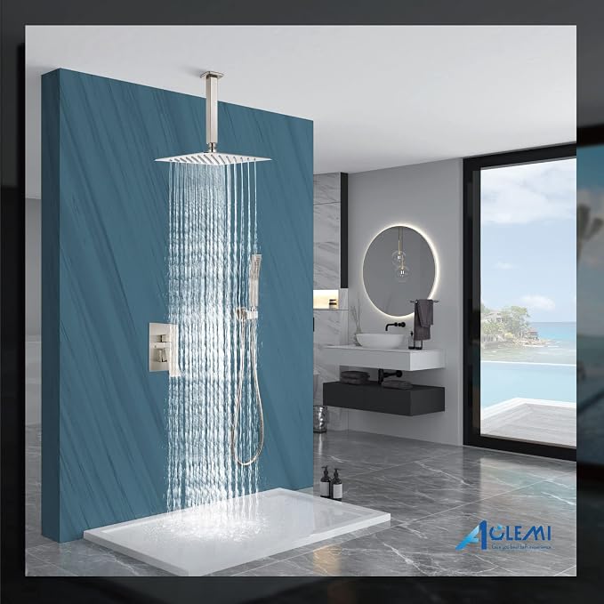 Aolemi Ceiling Mount Shower System Rain Shower Head - Image 7