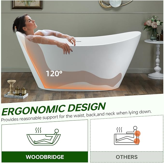 WOODBRIDGE 67 in. x 31.5 in. Stone Resin Luxury Contemporary Solid Surface - Image 10