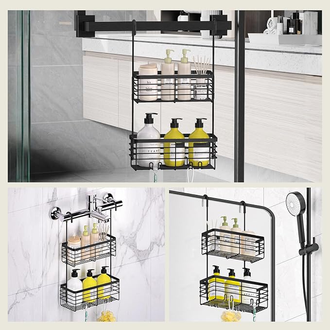 DELLAN 2-Tier Shower Hanging Caddy, Shower Rack - Image 2