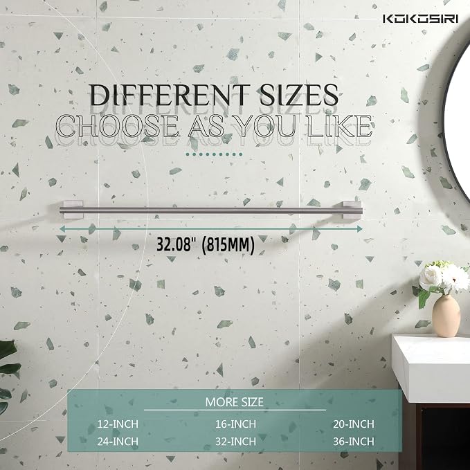 KOKOSIRI Towel Holder Bathroom Accessory Towel Bar - Image 7