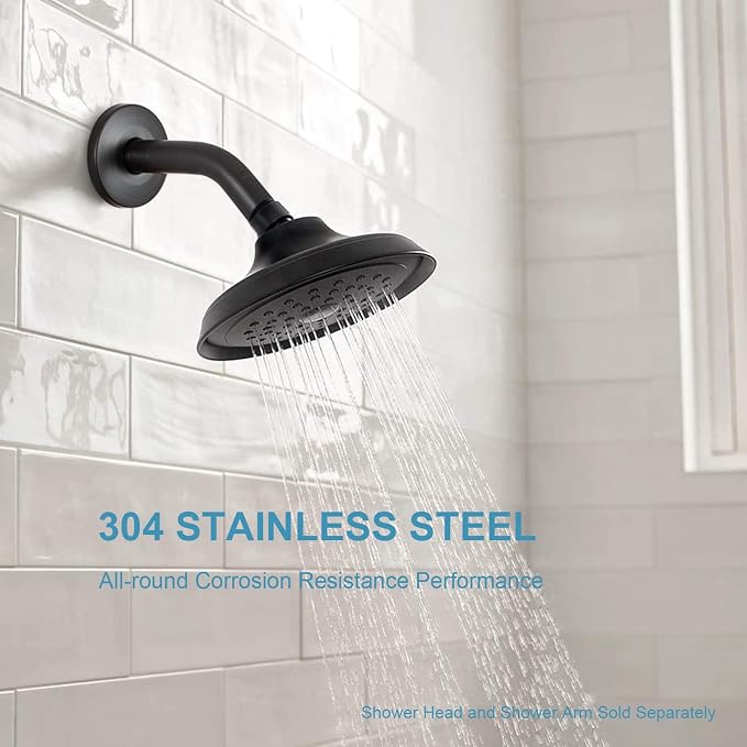 OFFO Shower Arm with Flange, 6 in Oil Rubbed Bronze Wall Mount Replacement - Image 3