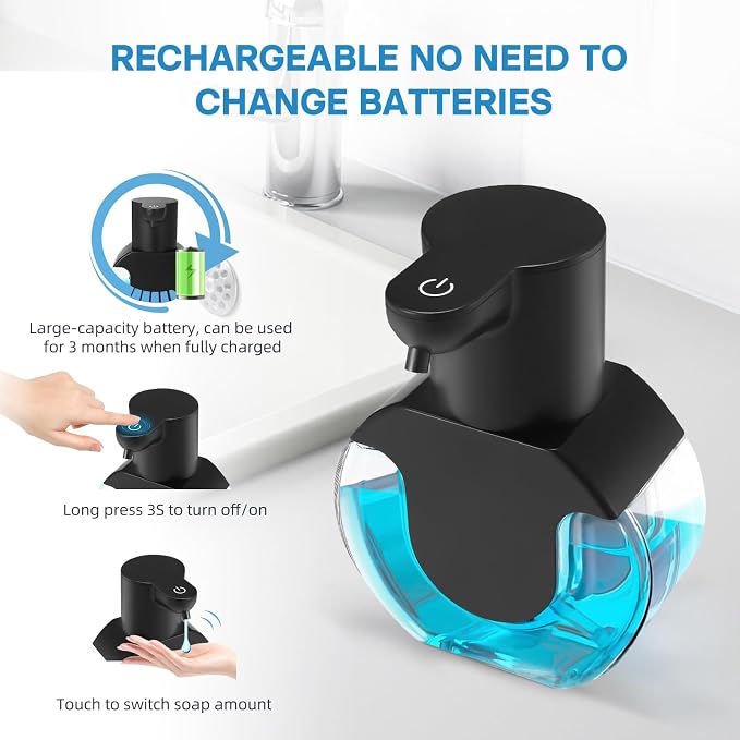 Automatic Soap Dispenser Touchless, 14.2oz/420ML Auto Liquid Soap Dispenser - Image 2