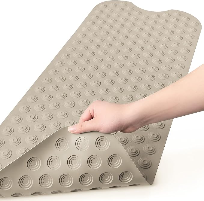 Bathtub Mat Non-Slip Without Suction Cups, 39x16inch Extra Long Bath Mats by BliGli
