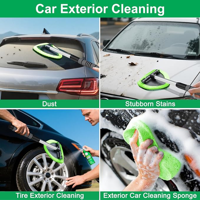 XINDELL Windshield Cleaner Tool – Car Interior Window Cleaning Kit - Image 4