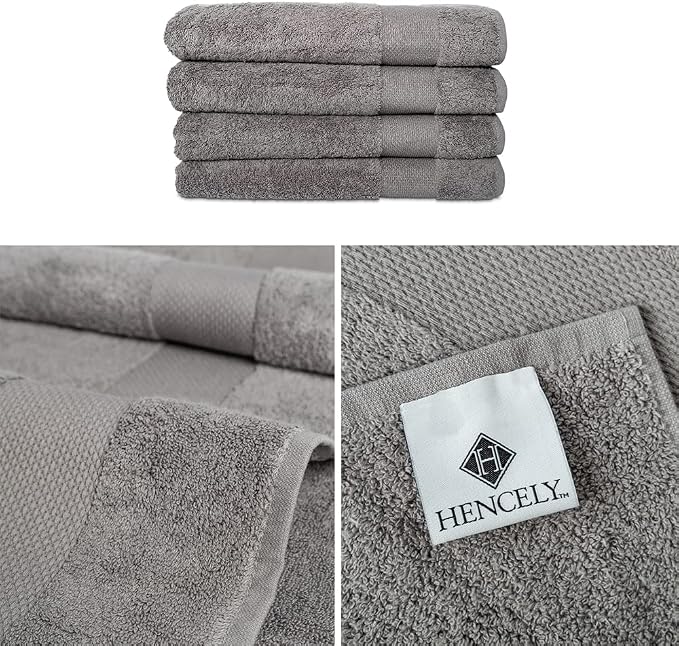 Hencely Premium Bath Towel Set of 4-28x58 Inches - Image 3