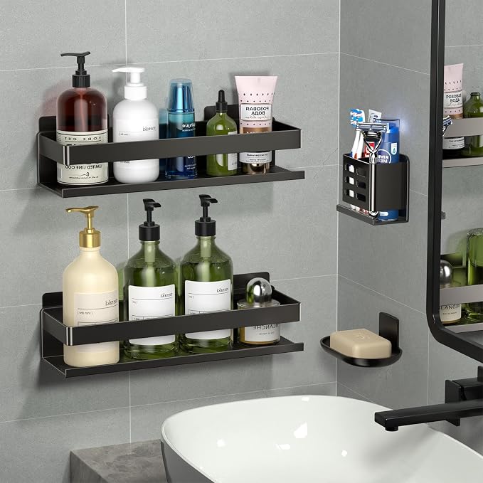 Shower Caddy, Shower Shelf 4 Pack - Image 3