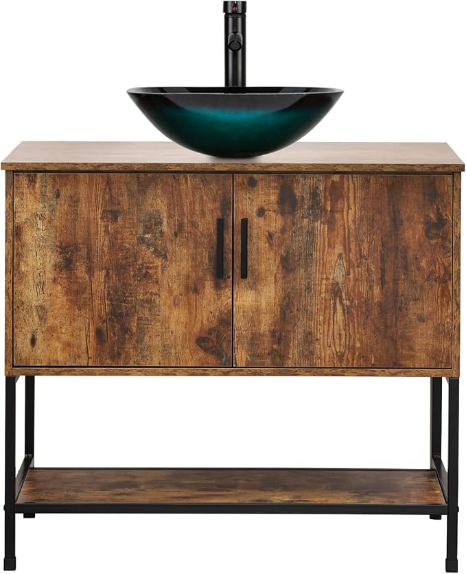 UEV Rustic Brown 36" Bathroom Vanity - Image 9