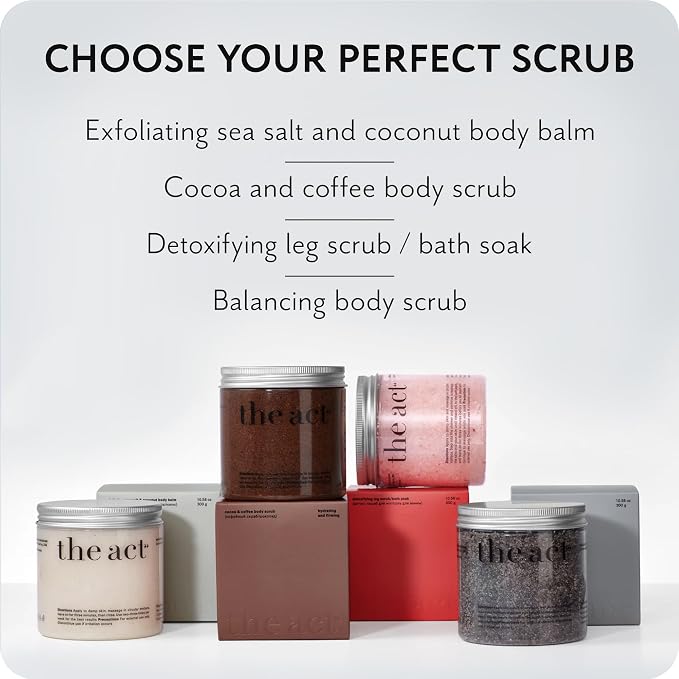 THE ACT Coffee Body Scrub with Salt & Cocoa – Exfoliating Scrub - Image 7