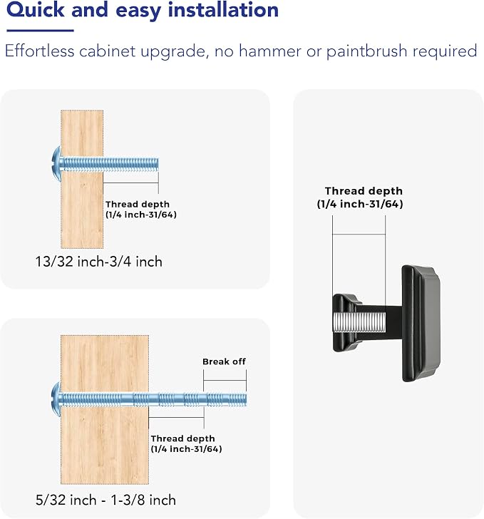 Ravinte Hardware 10 Pack Kitchen Cabinet Pulls Square Drawer Single Hole - Image 3
