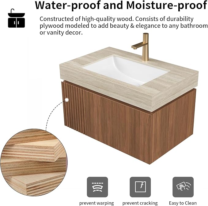 LKTART Floating 30 Inch Bathroom Vanity - Image 7