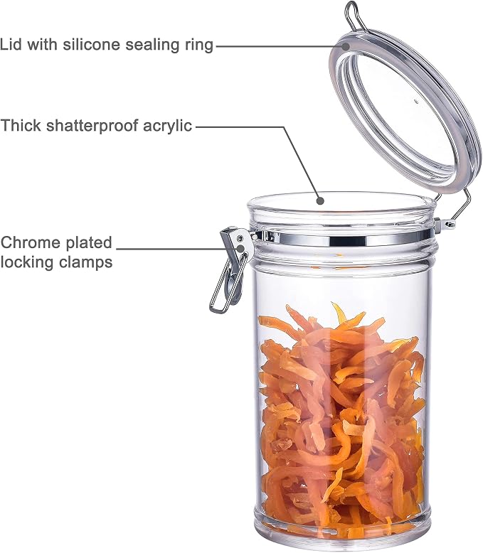 64 oz Reinforced Large Acrylic Canister - Image 2