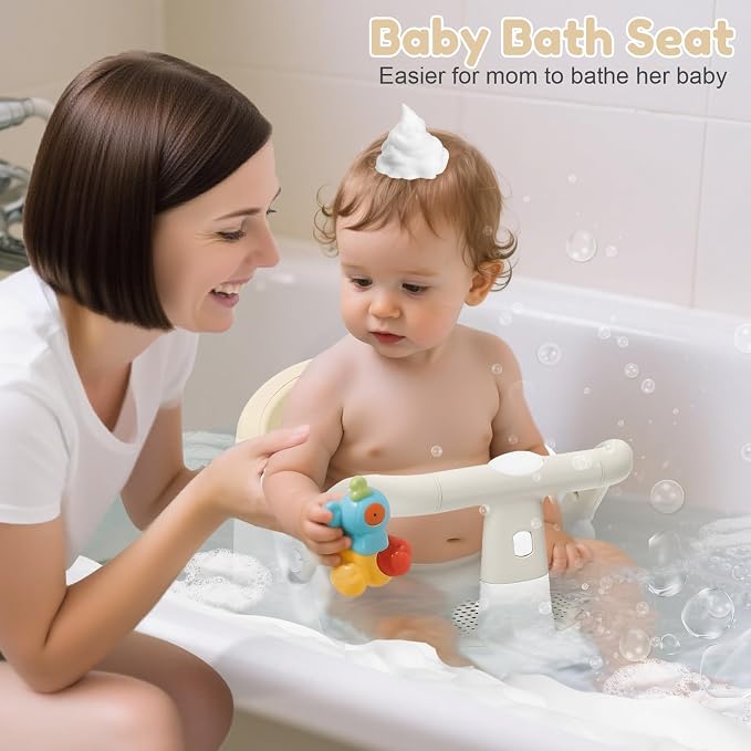 Baby Bath Seat for Babies 6 Months & Up Sitting Up, Non-Slip Baby Bath Chair - Image 2