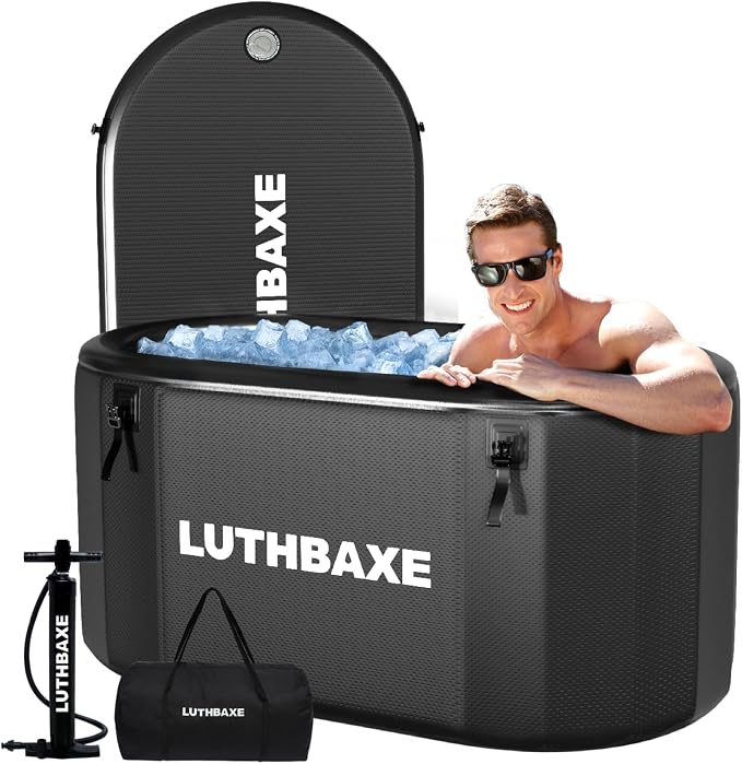 Cold Plunge | Upgraded 218 Gallon Inflatable Ice Freestanding Bathtub by LUTHBAXEWhereLuxuryMeetsFunction