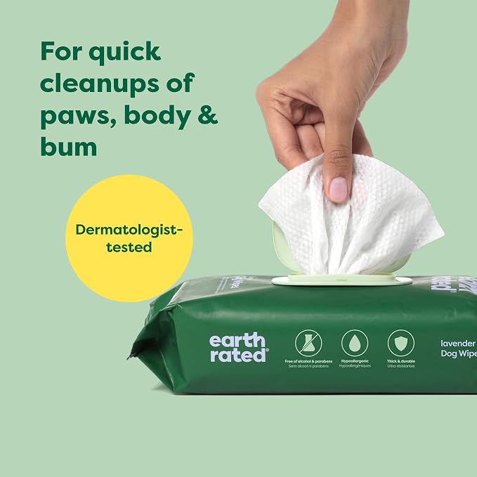 Earth Rated Dog Wipes, Hypoallergenic, Cleaning and Hydrating, - Image 2