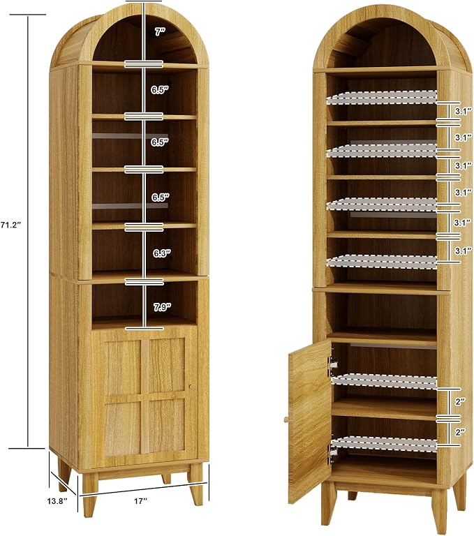ELECWISH 71" Tall Arched Cabinet - Image 2