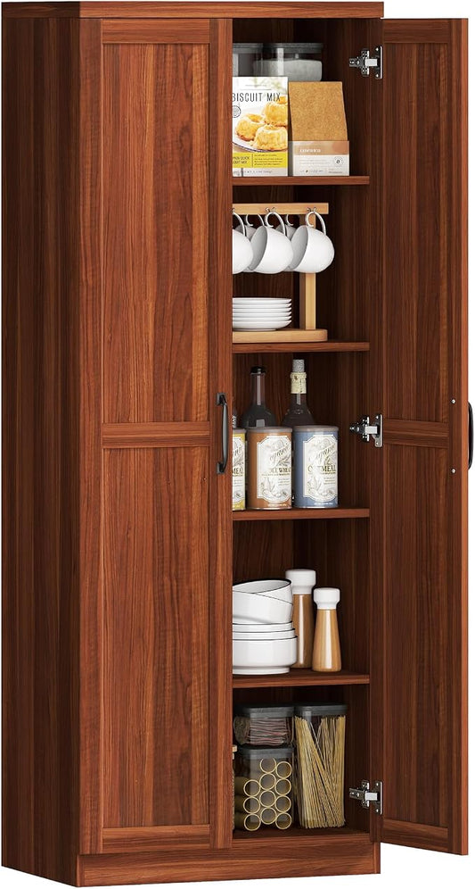 HOMCOM 63" 2-Door Kitchen Pantry, Freestanding Storage Cabinet by HOMCOM