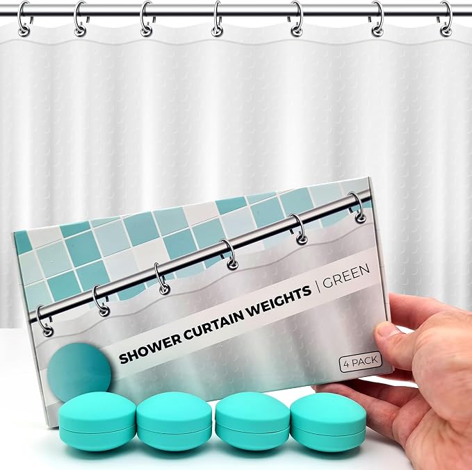 Powerful Anti-Billowing Magnetic Shower Curtain Weights by HMmagnets