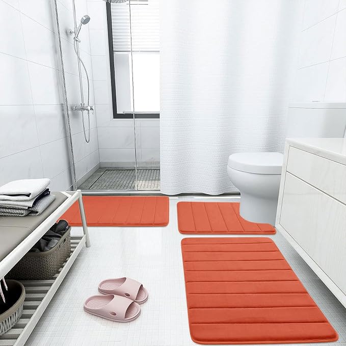 Buganda Memory Foam Bath Mat, Ultra Soft and Non-Slip Bathroom Rugs, Water - Image 2