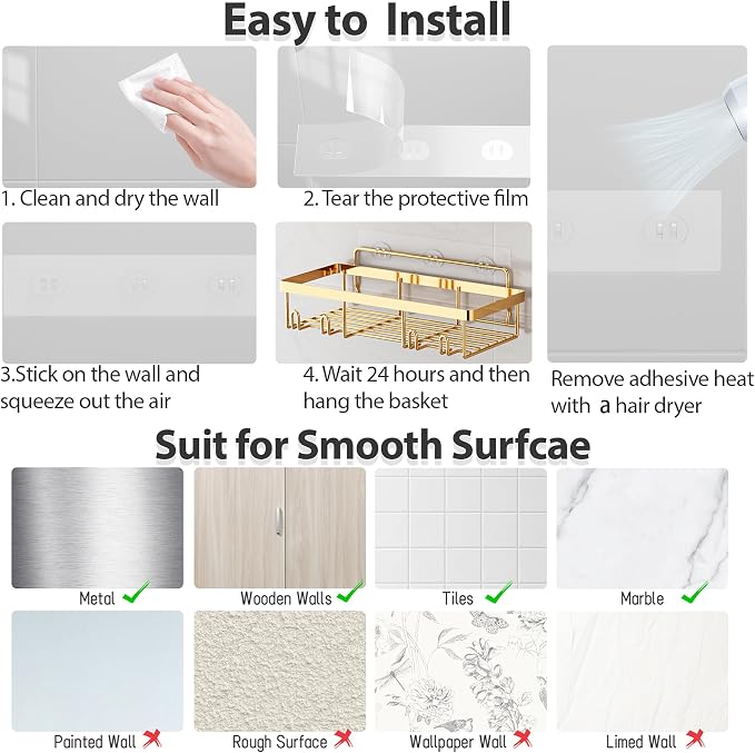 10 Pack Shower Caddy Organizer Rack Shelf - Image 7