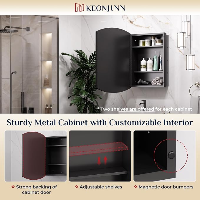 Keonjinn Black Medicine Cabinet - Image 4