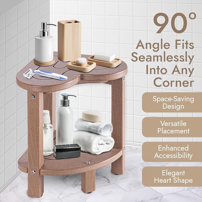 Corner Shower Stool for Inside Shower - Image 2