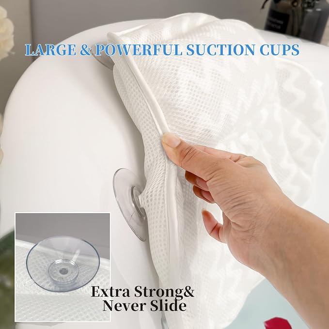 Super Thick Bath Pillow, Soft and Comfortable Bath Pillow, 4D mesh Fabric and 6 - Image 6