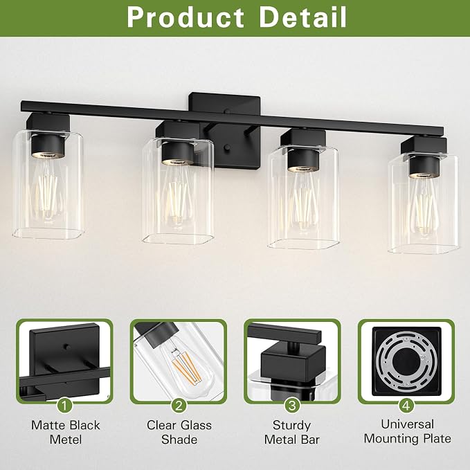 Espird 4 Light Bathroom Vanity Light - Image 6