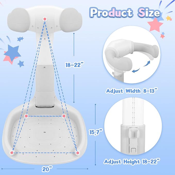 Baby Shower Stand, No-Assembly Baby Bath Stand - Image 2