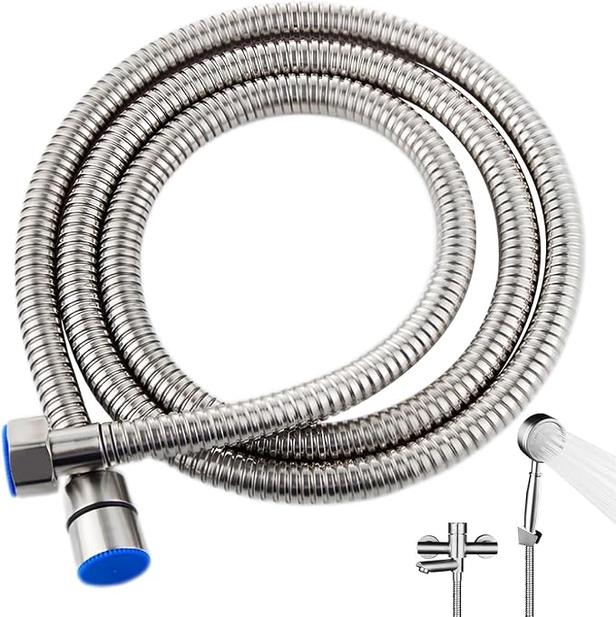 59 Inch Shower Hose, Chrome Kink Free Stainless Steel Handheld Shower Head Hose by Unknown
