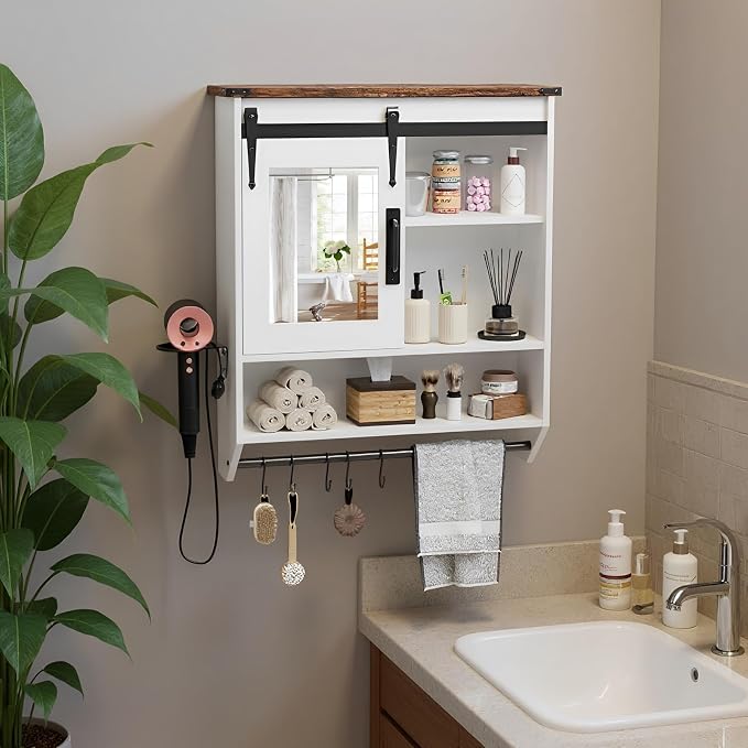 White Bathroom Wall Cabinet - Image 5