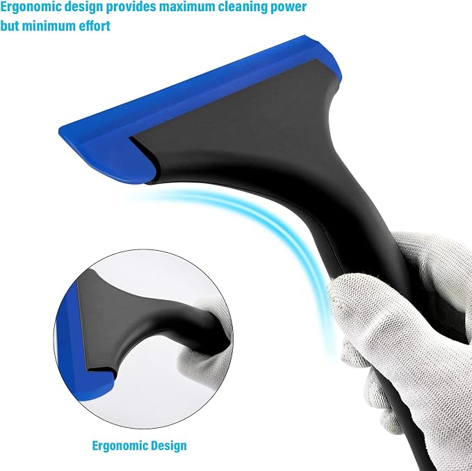Gomake Small Silicone Squeegee Window Shower Squeegee Tool, Auto Water Blade - Image 2