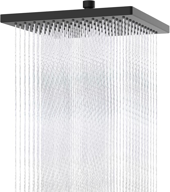 Hibbent Thickness Metal Rain Shower Head, 12 Inch High Pressure Shower Heads by Hibbent