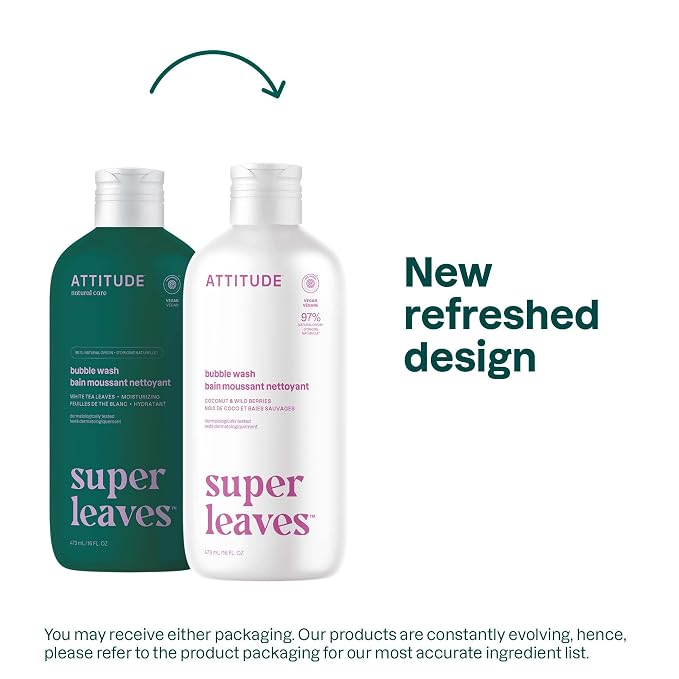 ATTITUDE Bubble Bath, EWG Verified, Plant and Mineral-Based, Dermatologically - Image 2