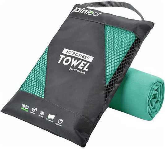 Rainleaf Microfiber Towel Perfect Travel & Gym & Camping Towel. Quick Dry by Rainleaf