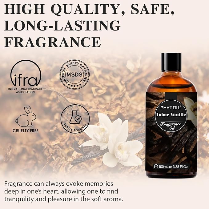 PHATOIL 3.38FL.OZ Tabac Vanille Fragrance Oils - Image 2