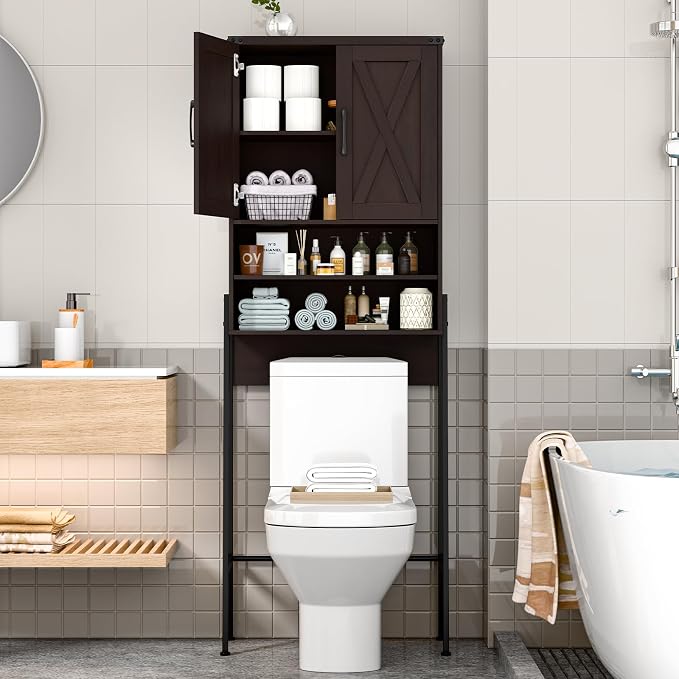 Vabches Over The Toilet Storage Cabinet, Farmhouse Over Toilet Storage Cabinet - Image 6
