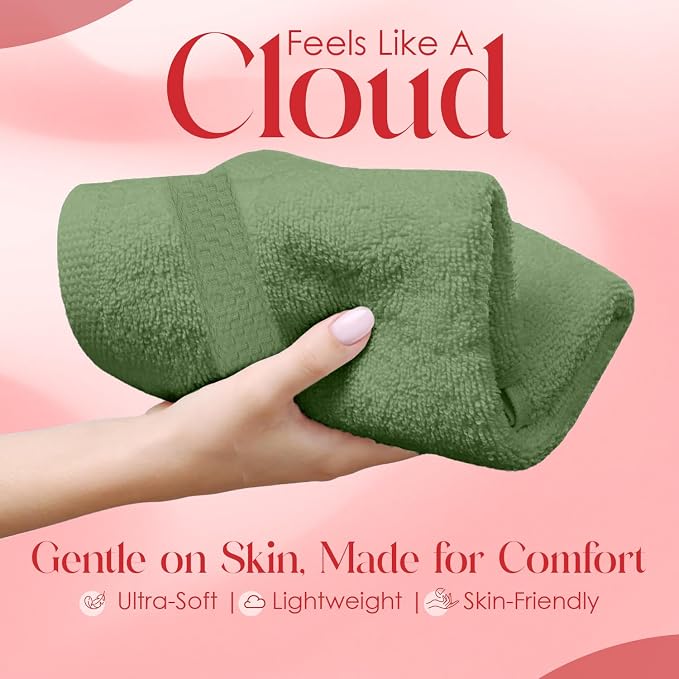 RIVERSIDE 12 Pack Premium 100% Cotton Face Washcloths, 550 GSM, 12 x 12 Inches - Image 3