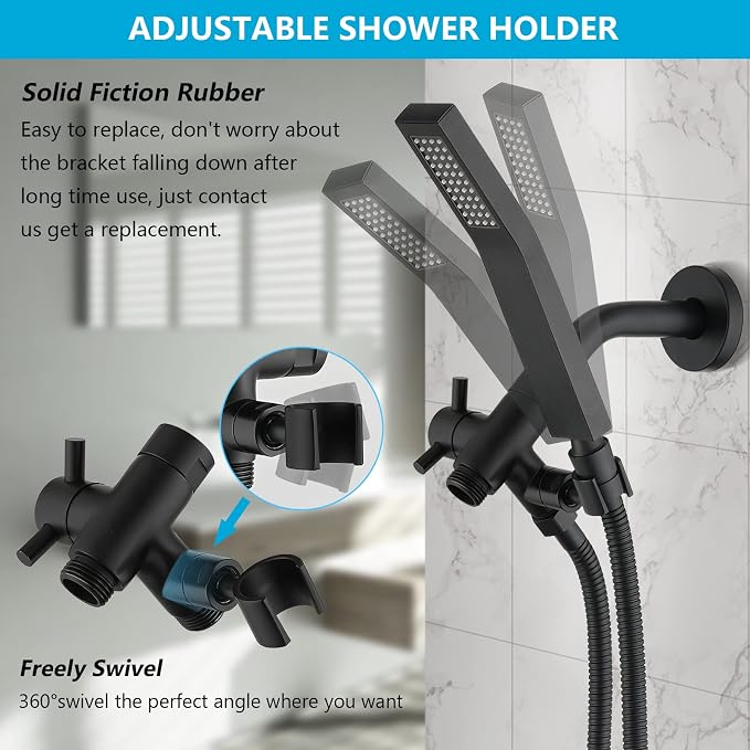 PDPBath Solid Brass 3 Way Shower Arm Diverter Valve - Image 3