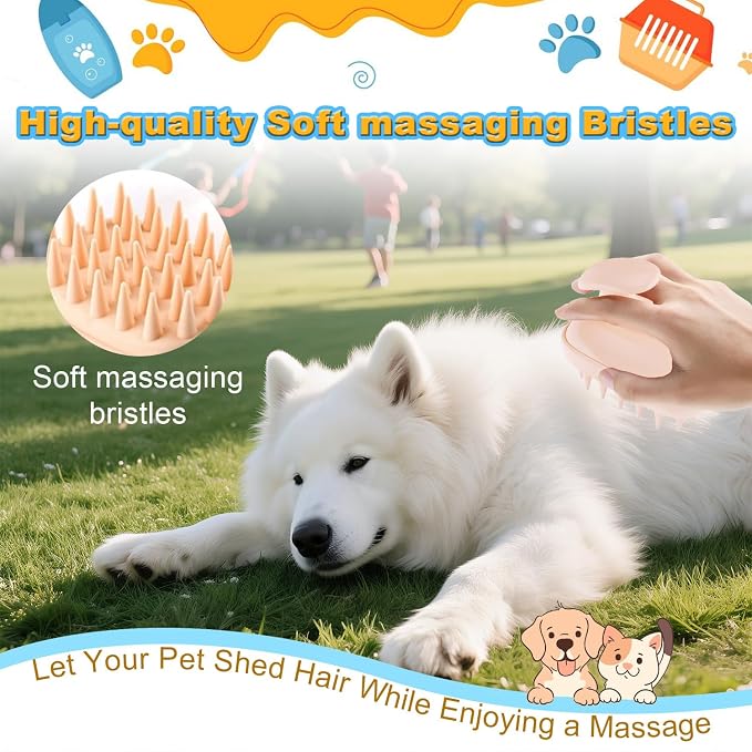 2-in-1 Dog Bath Brush for Grooming & Massage - Image 5