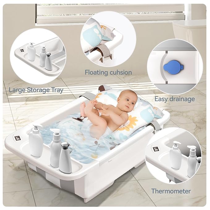 Collapsible Baby Bathtub with Stand - Image 3