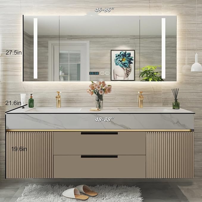 Floating Bathroom Vanity - 82IN Bathroom Vanity - Image 2
