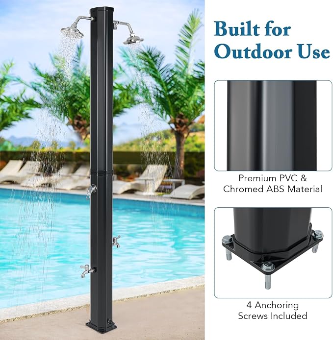 Giantex 9.3 Gallon Outdoor Shower, Solar Shower - Image 6