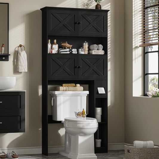 Over The Toilet Storage Cabinet, Farmhouse Storage Cabinet Over Toilet by Halitaa